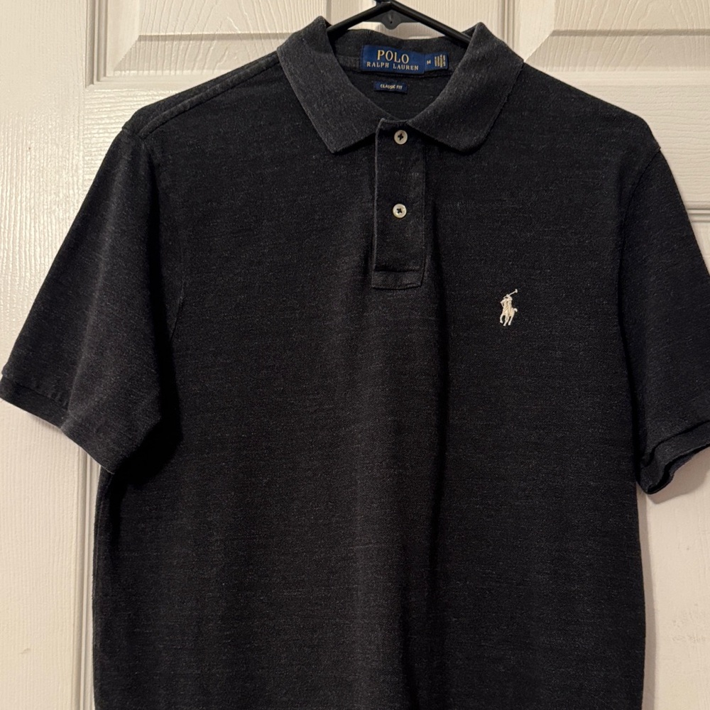 Polo by Ralph Lauren gray Short-Sleeve Polo with White Pony